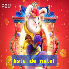 lista de natal para imprimir